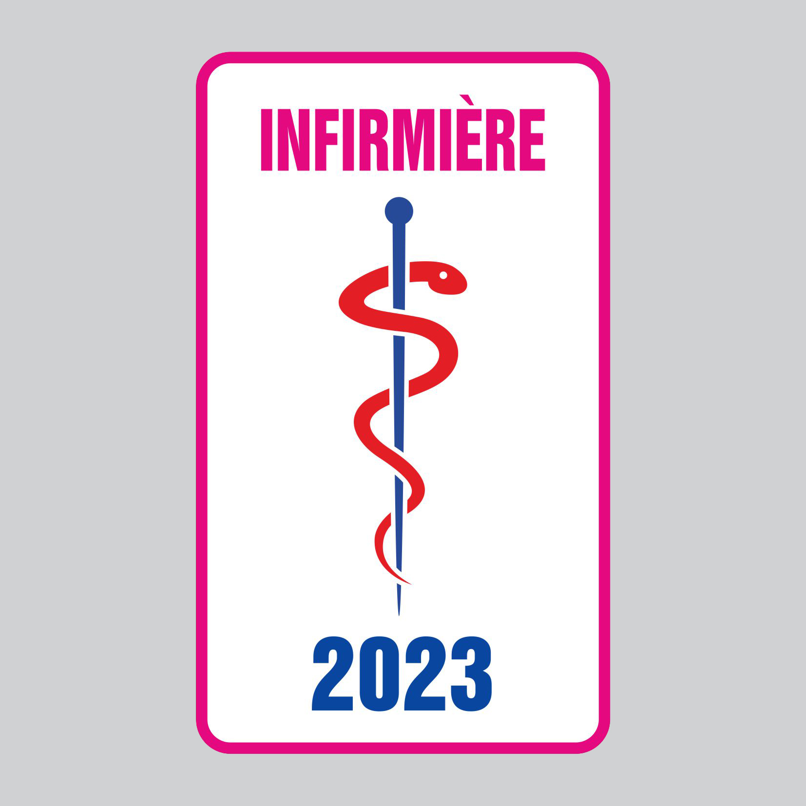 Caducée Vitrophanie Infirmière 2024, Multipub